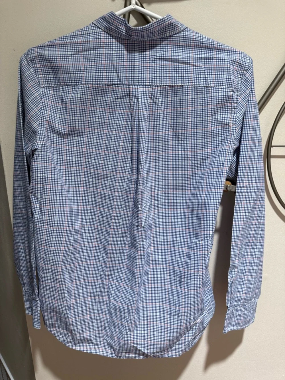 Ralph Lauren Boy’s Blue Plaid Button-Down Shirt Size L 14-15 100% Cotton